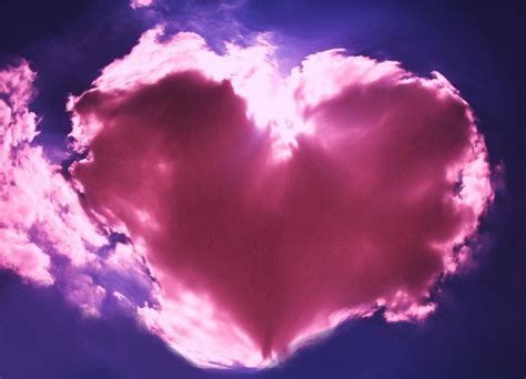 Splendid Heart Shaped Pink Cloud Wallpaper Heart In Nature Heart