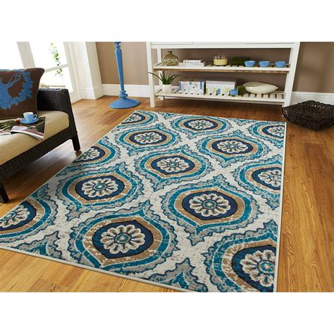Century Rugs Blue Gray Area Rugs For Living Room 8x10 Modern Rugs 8x11