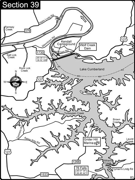 Lake Cumberland Cumberland River Map Lake Cumberland • Mappery