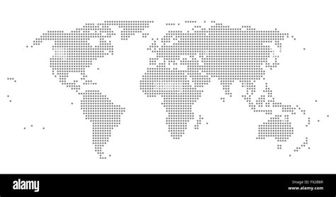 Dots World Map Illustration Stock Photo Alamy