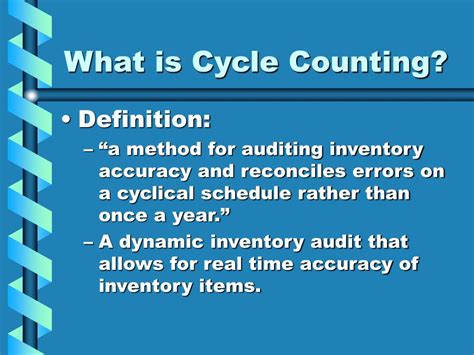 Cycle Counting Process Flow Chart