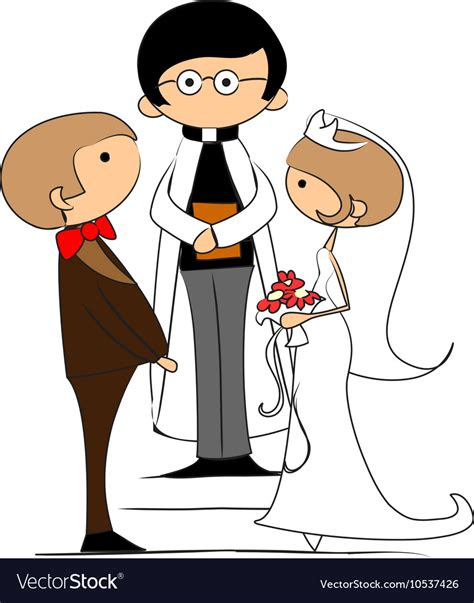 Cartoon Wedding Ceremony Royalty Free Vector Image