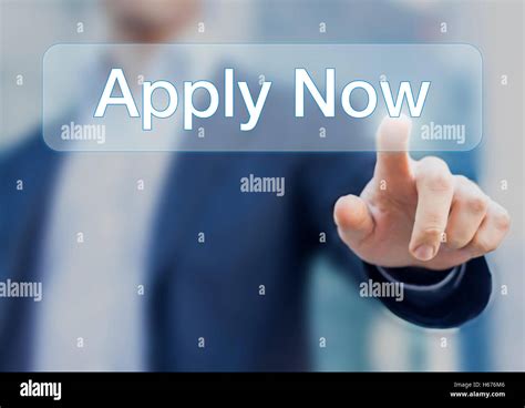 Button Apply Now Concept About Job Application With Person In
