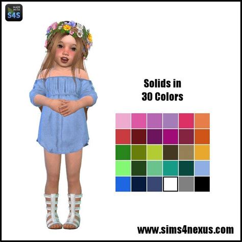Lana Cc Finds Sims4nexus Lucia A Dress For Toddler Girls