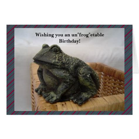 Funny Frog Birthday Greeting Cards Zazzle