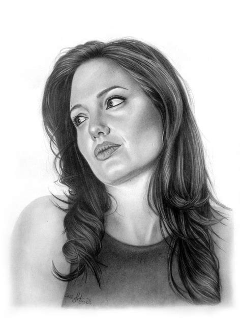 Angelina Jolie Arte Lapiz Arte Famosos