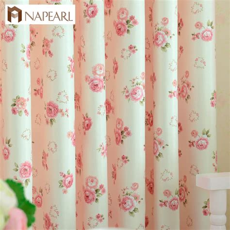 Napearl Floral Pattern High Shading Drops Living Room Windows Curtains