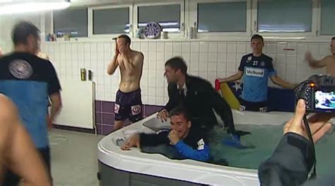 Austria Vienna Celebrate Title By Throwing Reporter In A Hot Tub