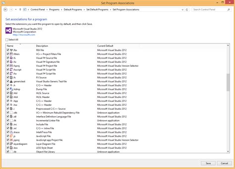 Windows 8 How To Set Visual Studio 2012 As Default For