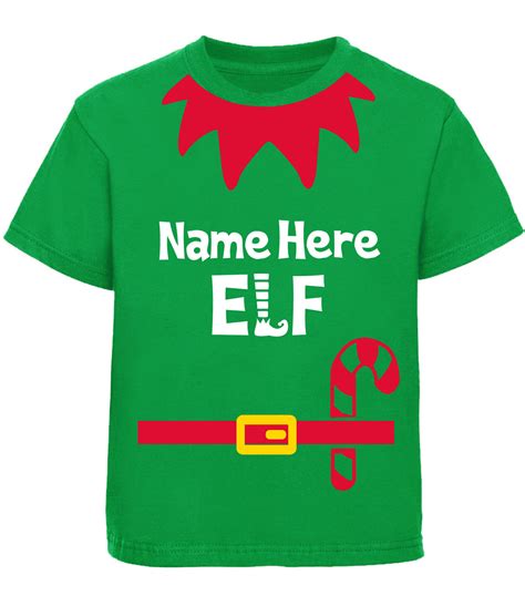 personalised christmas elf t shirt any name elves santa xmas t g beyondsome