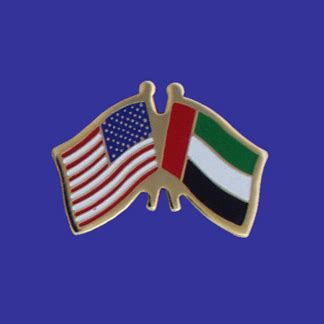United Arab Emirate USA Flag Friendship Pin Vision Wear International