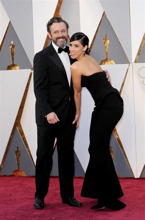 Michael Sheen Sarah Silverman At Arrivals For The 88th Academy Awards