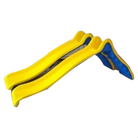 Yellow And Blue Straight Frp Nursery Slide For Playground Age Group