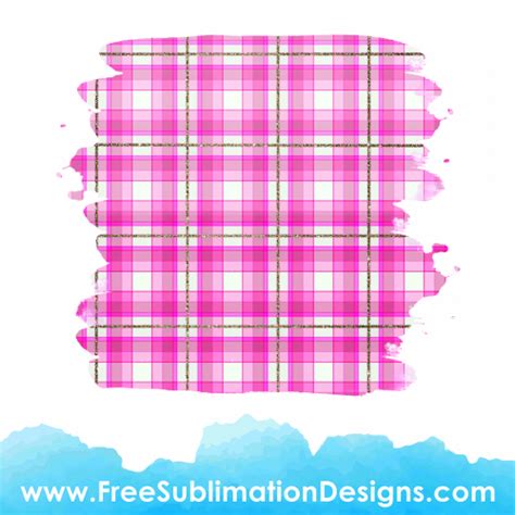 Free Sublimation Print Hot Pink Tartan Distressed Background Png File