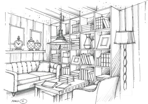 Living Room Interior Design Renderings Interior Design Sketches