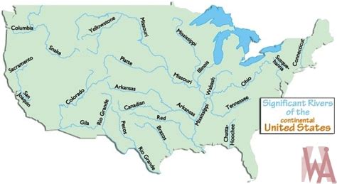 Outline map rivers of north america. Major Rivers And Lake Map of the USA | WhatsAnswer