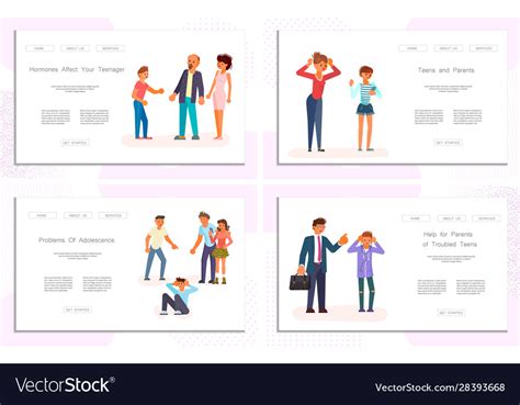 Parent Adolescent Conflict Royalty Free Vector Image