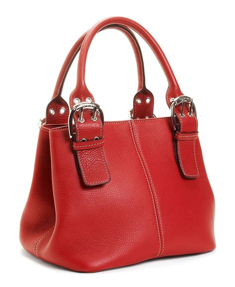 Tignanello Perfect Small Tote Red Leather Handbags Tote Handbag