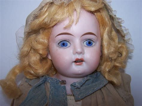 Antique German Bisque Head Doll Marked Special Kid Leather Body 20