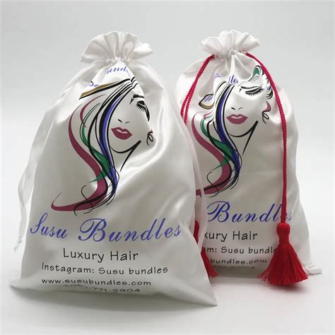 Hot Sale Hair Extension Satin Bag With Tassel Buy Satin Bagshair