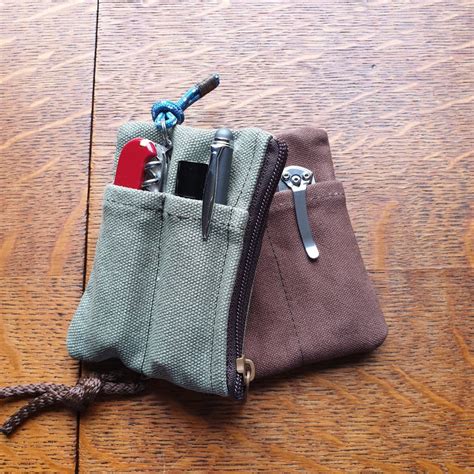 Front Pocket Edc Organizer Canvas Gear Pouch Wallet With Etsy