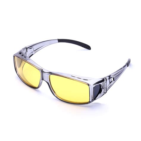 wraparound night vision glasses with polarized yellow lens to fit over ebay