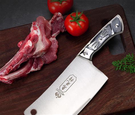 stainless steel sharp cleaver chef heavy knife knives duty slicing kitchen fast