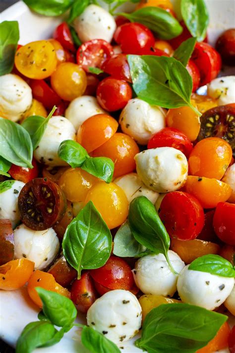 Cherry Tomato Caprese Salad With Balsamic Glaze Natashas Food Adventures