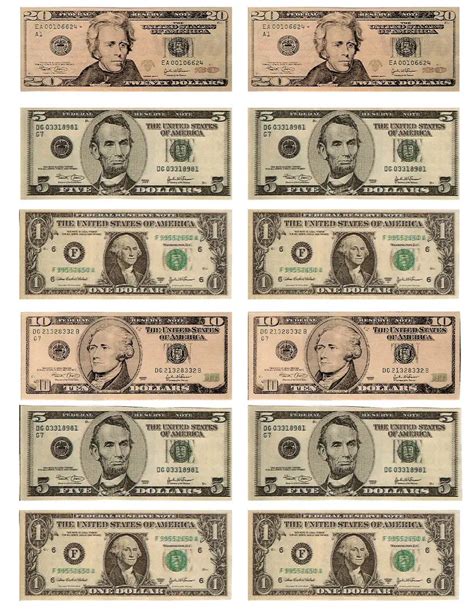 100 Fake Money Printable Printable Blank World