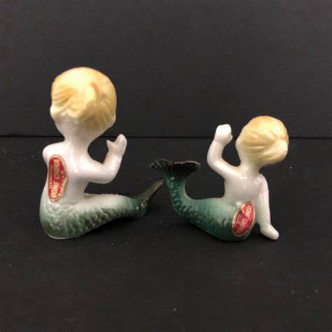 Vintage Mermaids Mermaid Figurine Figurines Bone China From The 60s