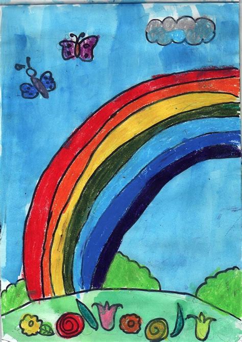 Easy How To Draw A Rainbow Tutorial Video And Rainbow Coloring Page