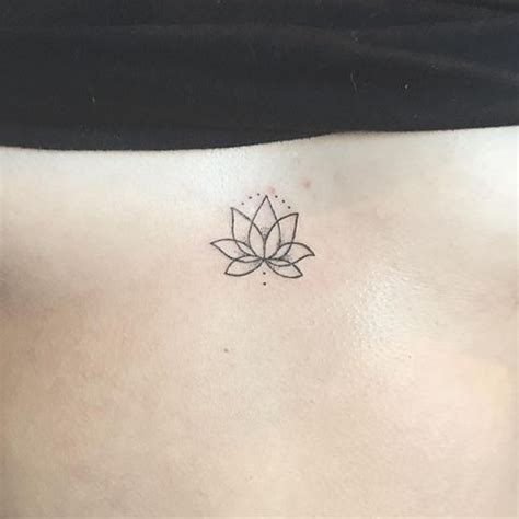 Lotus Flower Sternum Tattoo Sternum Tattoo Tattoos Small Tattoos