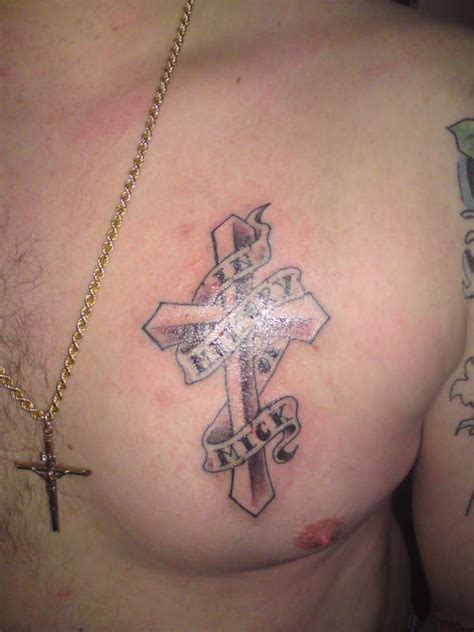 Cross Chest Tattoos Designs Ideas And Meaning Tattoos