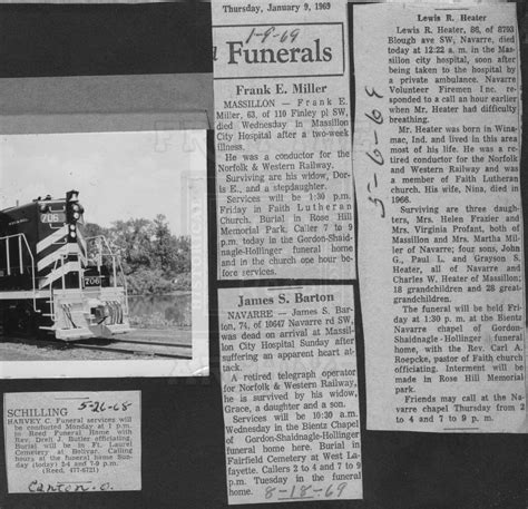 News Article - Three Obits 1969 | The Nickel Plate Archive