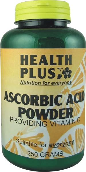 Pure ascorbic acid or vitamin c in its rawest form. Ascorbic Acid Powder - An economical easy to take vitamin ...