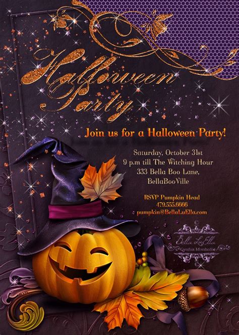 Bella Luella Halloween Party Invitations