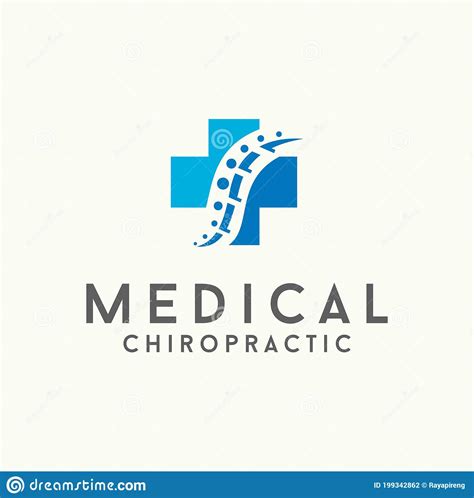 Spine Cross Logo Clinic Medicine Chiropractic Backbone Health Design