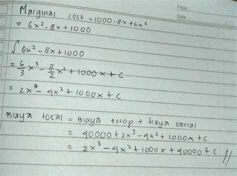 Terpopuler 30+ Rumus Biaya Marginal
