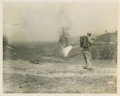 Demonstration Of A German Flamethrower In Italy In April 1944 The