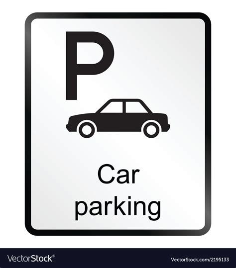 Car Parking Information Sign Royalty Free Vector Image