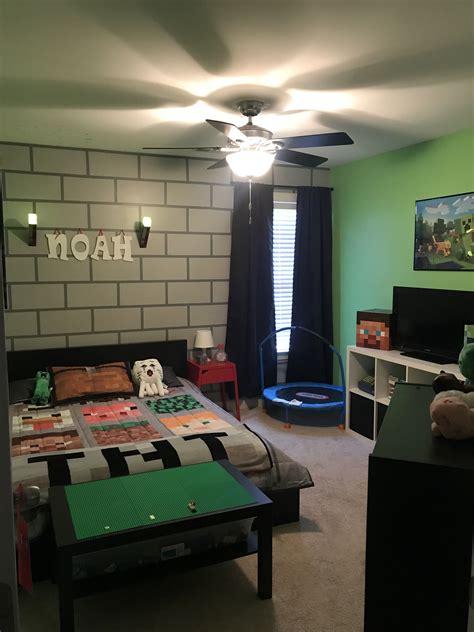 Get decor fast with target drive up, pick up, or same day delivery. Awesome Minecraft bedroom! #minecraft #bedroom #kidsroom # ...