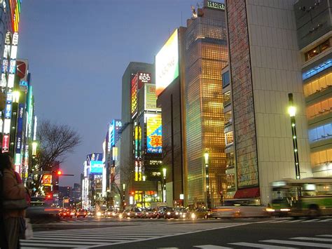 Filecolourful Intersection At Ginza Tokyo Japan Wikimedia Commons