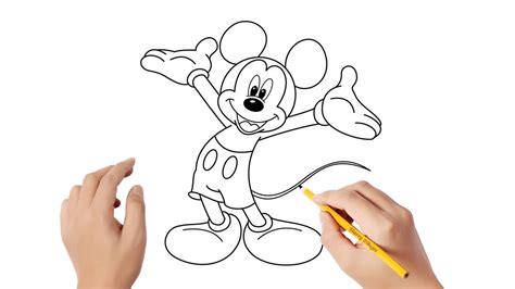 Cómo Dibujar Mickey Mouse Dibujos Sencillos Youtube
