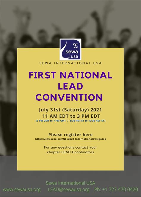 Sewa International National Lead Convention 2021 International