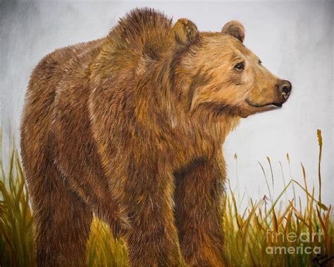 Grizzly Bear Painting By Mindee Green