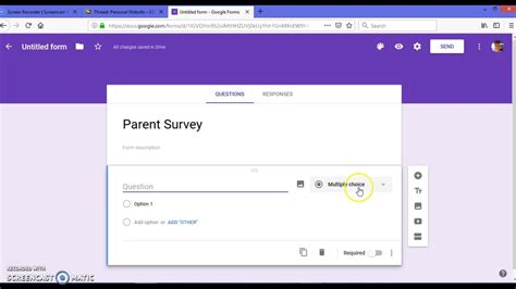 How To Create A Survey Using Google Forms Youtube