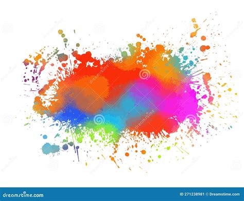 Grunge Splatter Rainbow Colors Grunge Splash Color Explosion Colored
