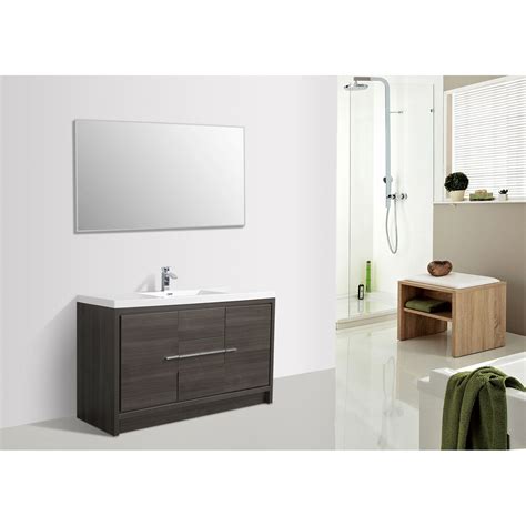See more ideas about bathroom vanity, oak bathroom vanity, vanity. Buy CBI Enna 59 Inch Single Modern Bathroom Vanity in Grey ...