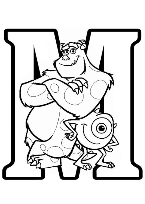100% free, no strings attached! DISNEY PIXAR ALPHABET COLOURING PAGES in 2020 | Alphabet ...