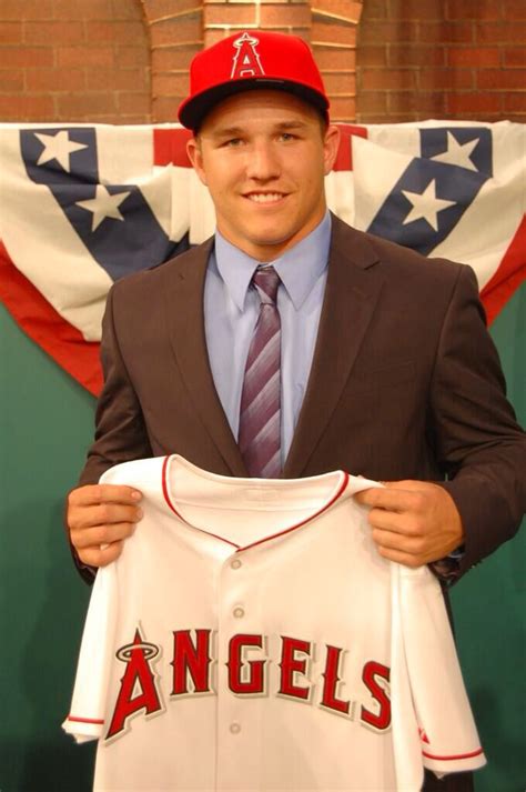 Mike Trout 2009 Mlb Draft Mike Trout The Outfield Anaheim Angels